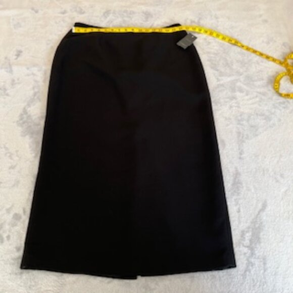 Liz Claiborne Women's Maxi Black Skirt Lined With Slit In Back 12 NWT - Picture 6 of 14